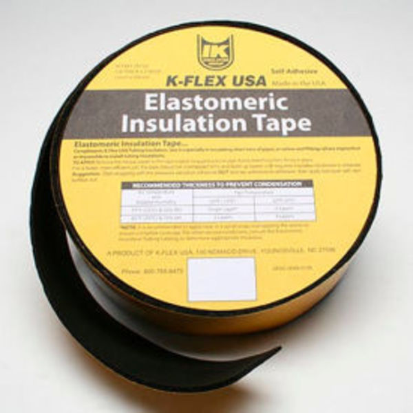 K-Flex Usa K-Flex Elastomeric Foam Tape, 1/8" Thick X 2" Wide X 30' Per Roll, 12PK 800-EL-018